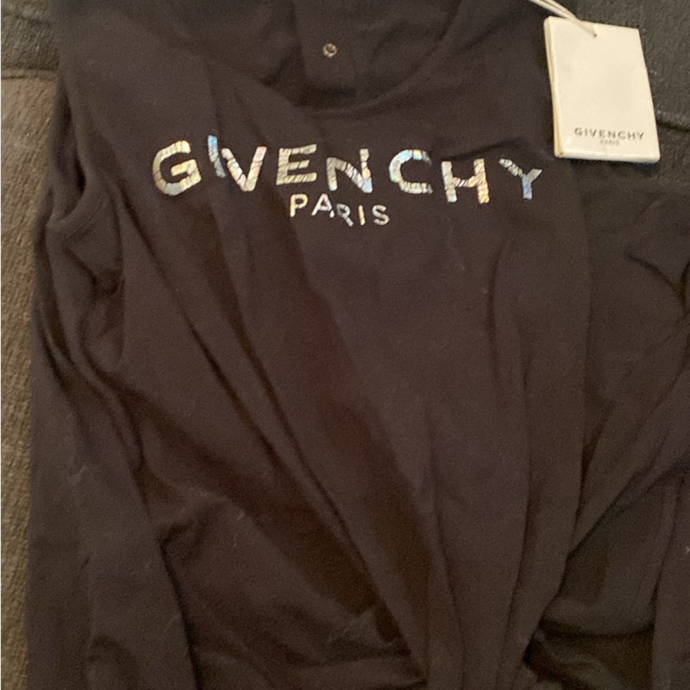 Givenchy Black Romper with Iridescent Logo